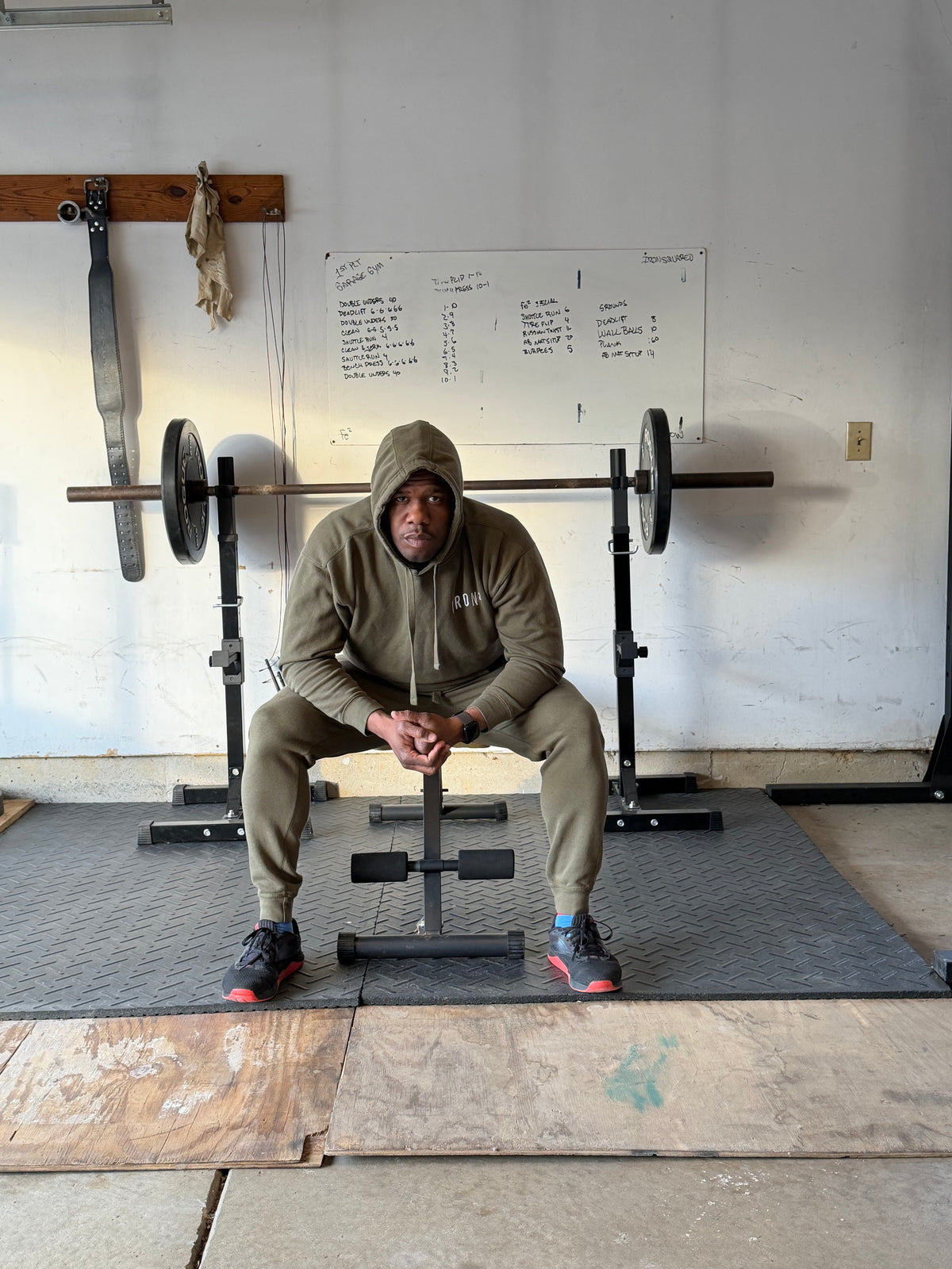 IRON² Premium Fleece Joggers — IronSquared joggers, front view