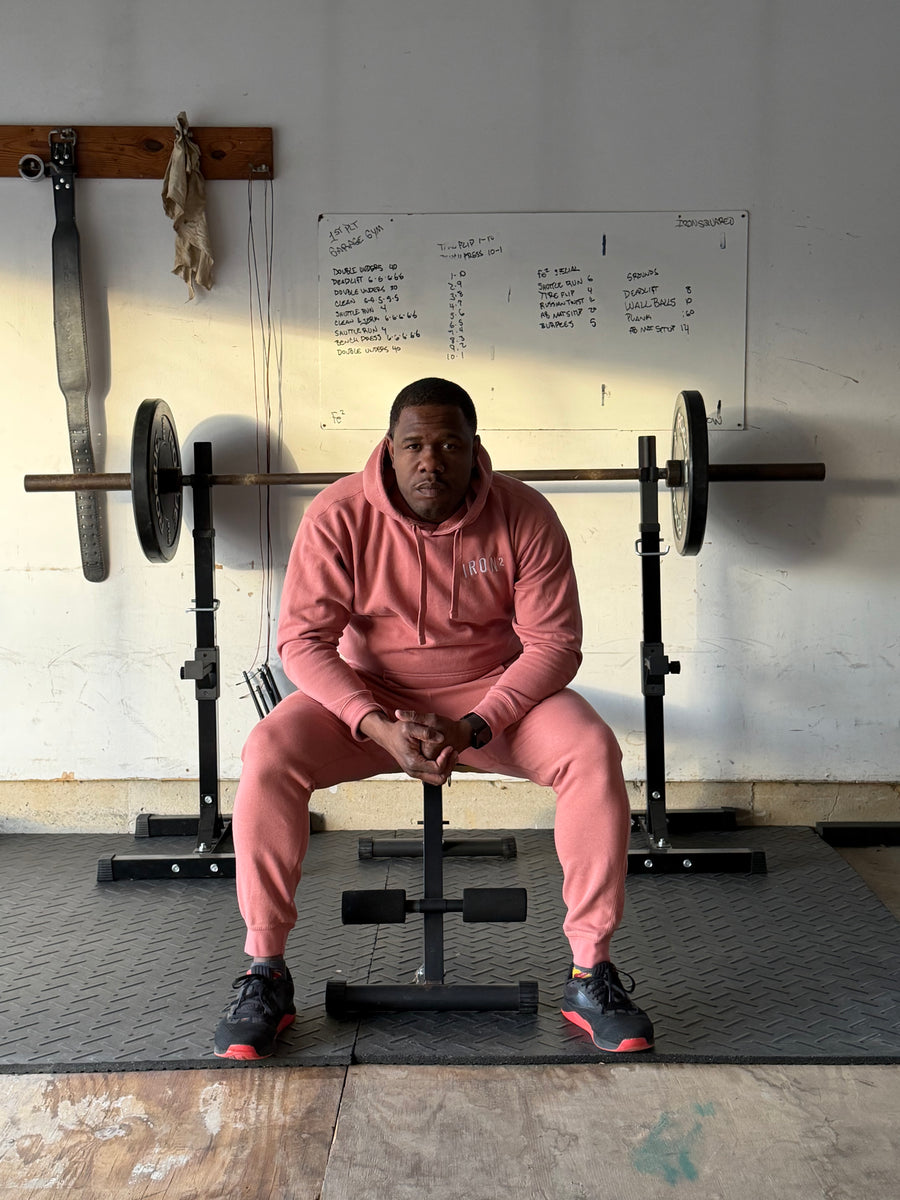 IRON² Premium Fleece Joggers — IronSquared joggers, front view
