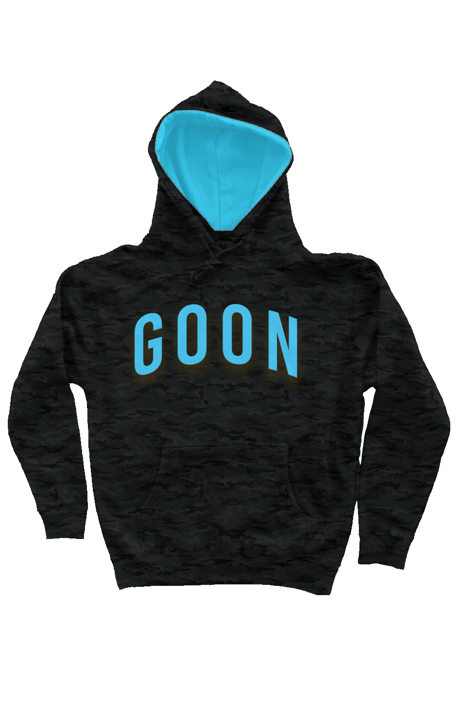 GOON Camo Hoodie — IronSquared hoodie, back view