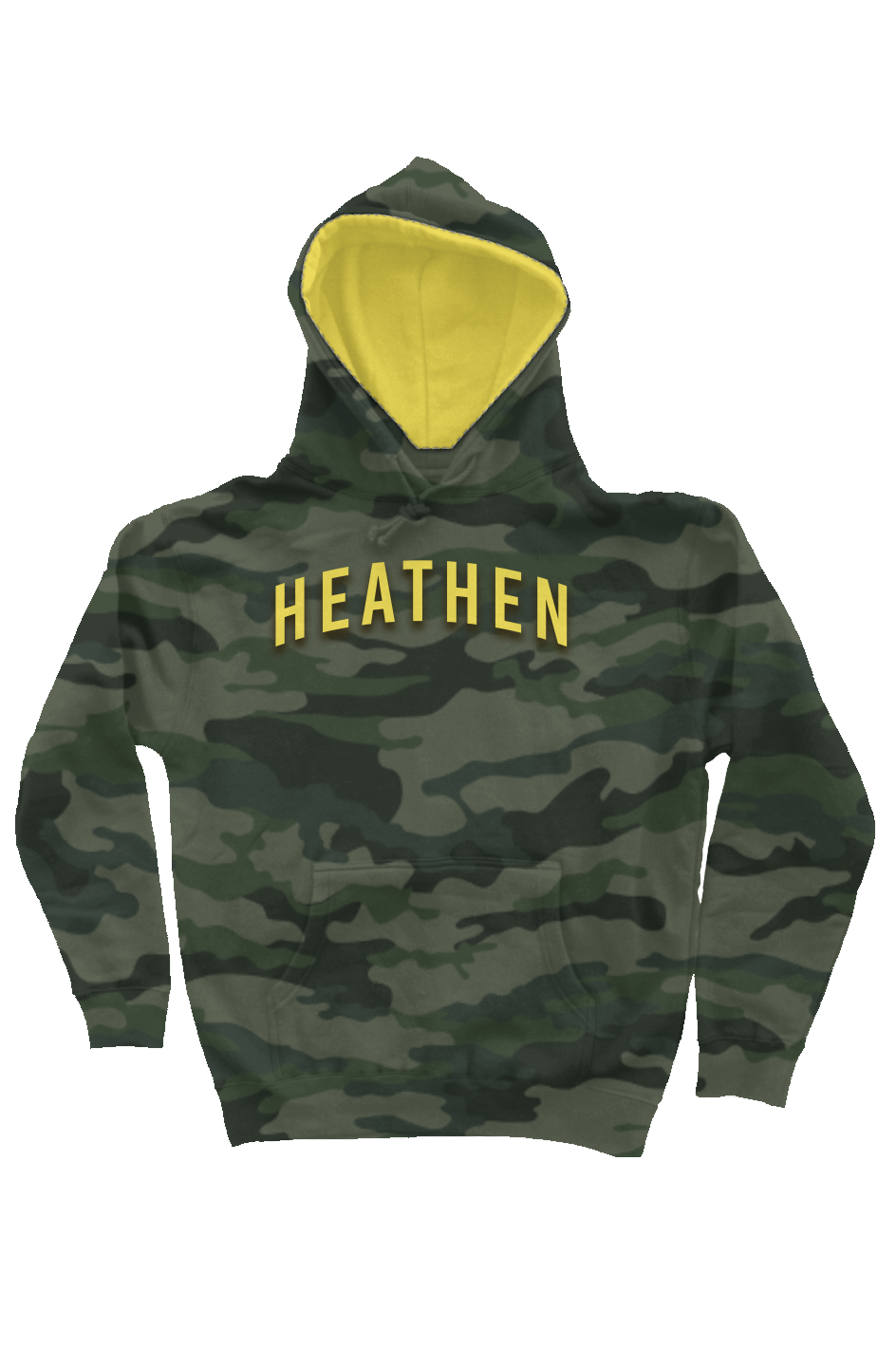 Heathen Camo Hoodie — IronSquared hoodie, back view