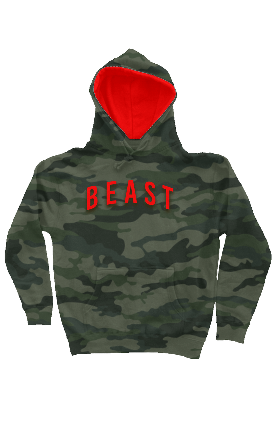 Beast Camo Hoodie — IronSquared hoodie, front view