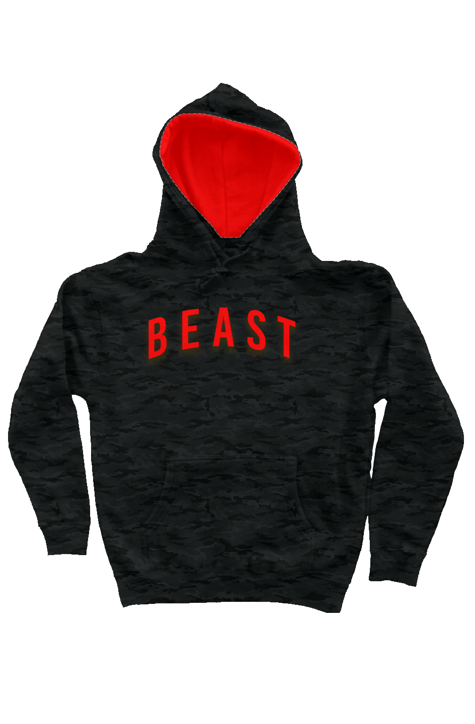 Beast Camo Hoodie — IronSquared hoodie, side view
