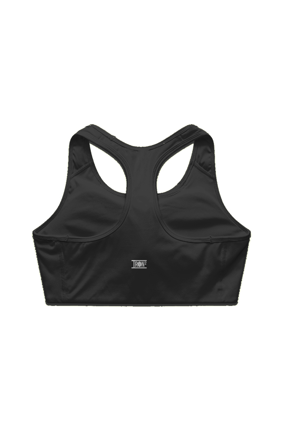 Black ACTIVE BRA TOP — IronSquared women's sports bra, front view