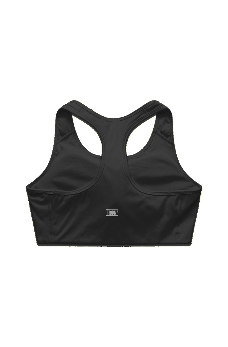 Black ACTIVE BRA TOP — IronSquared women's sports bra, front view