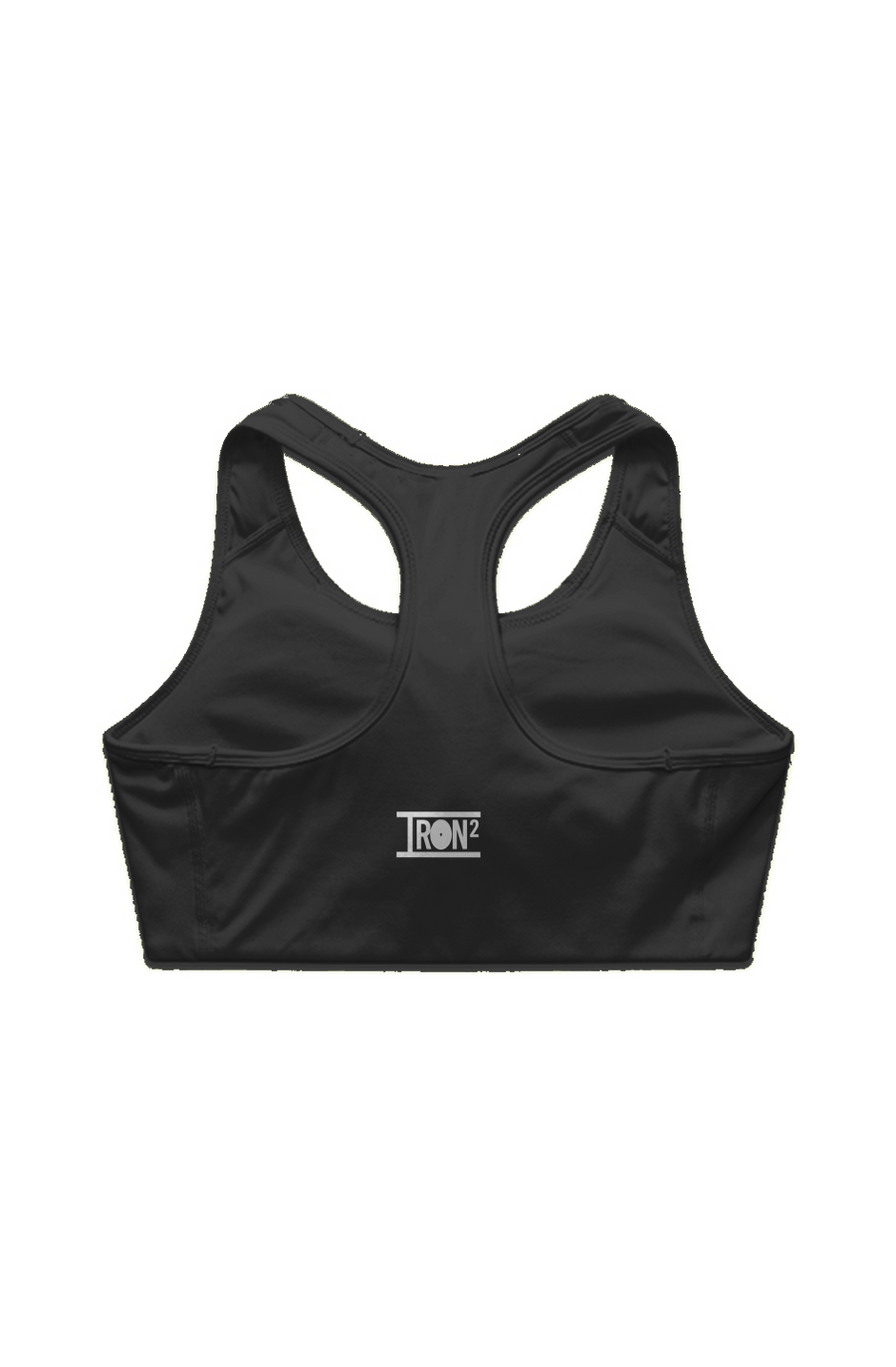 Black ACTIVE BRA TOP — IronSquared women's sports bra, front view