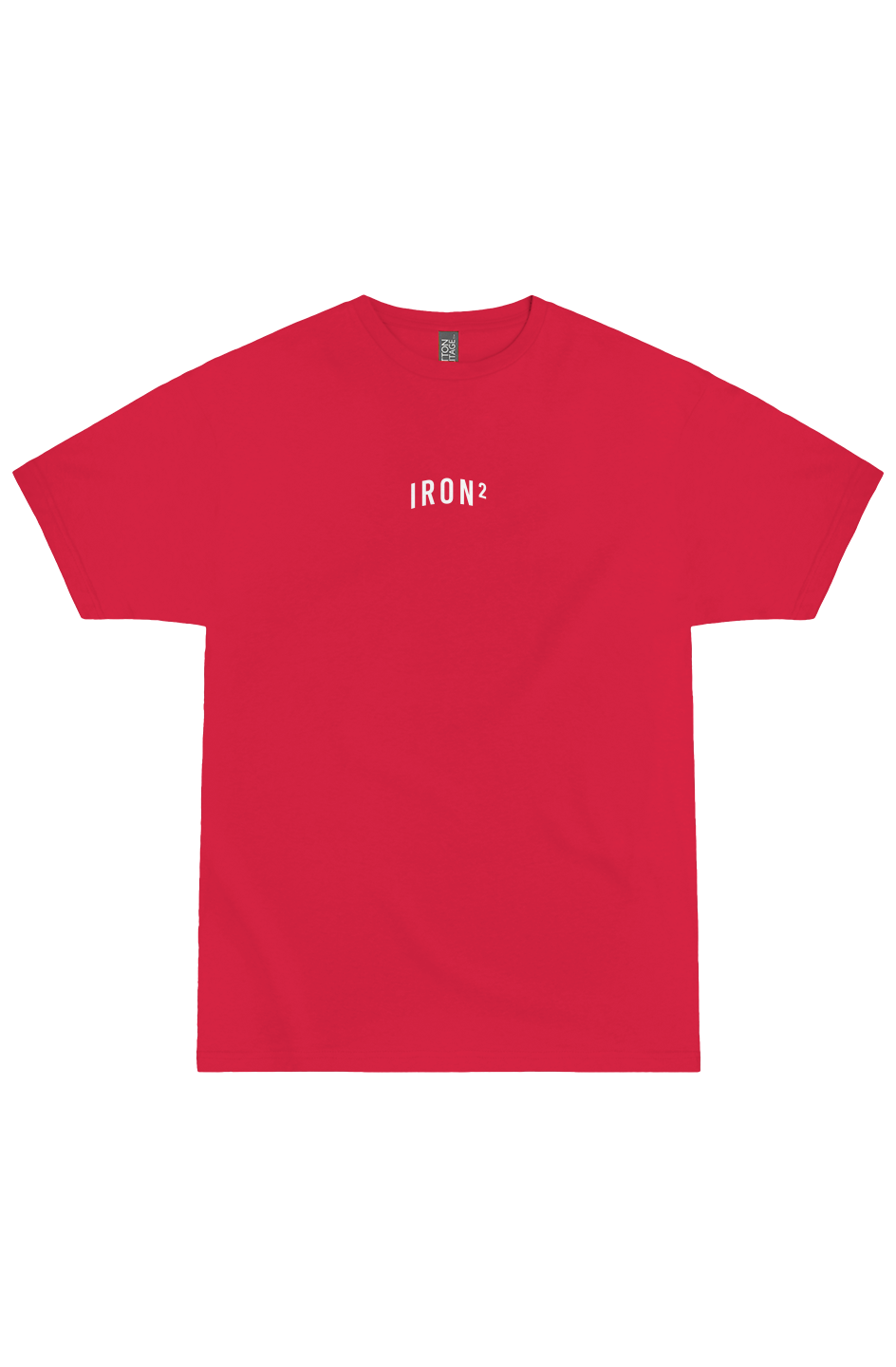 Mens Premium Tee — IronSquared men's t-shirt, close-up detail
