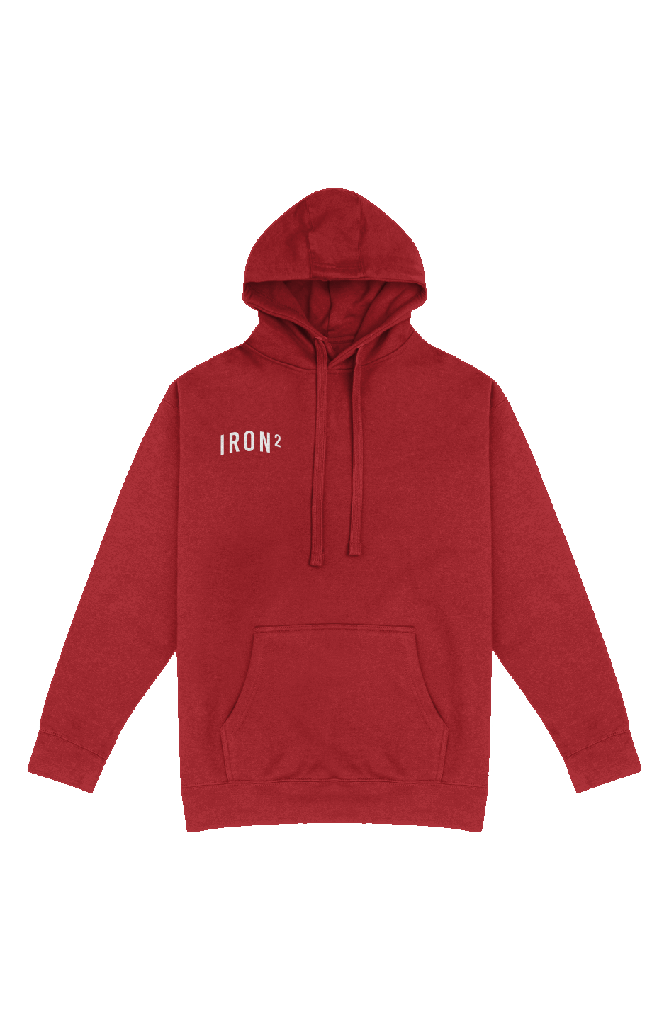 IRON² Sweatsuit Set — Red | Heavyweight Hoodie + Joggers — IronSquared sweatsuit set, front view