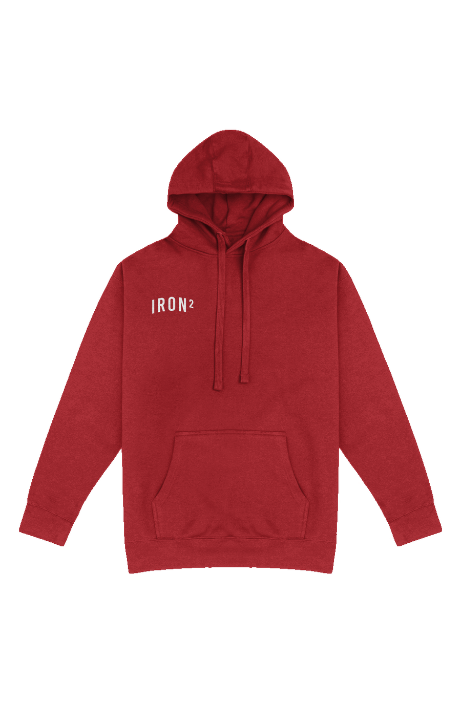 IRON² Sweatsuit Set — Red | Heavyweight Hoodie + Joggers — IronSquared sweatsuit set, front view