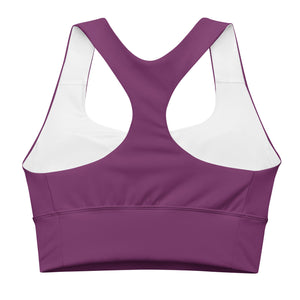 Purple Longline sports bra