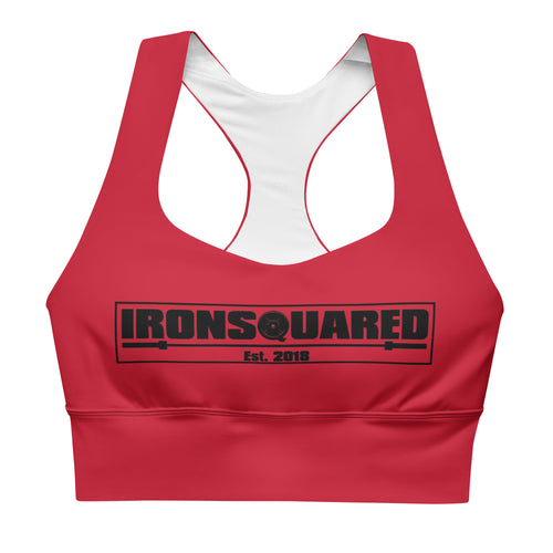 Red sports bra