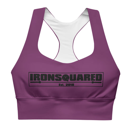 Purple Longline sports bra