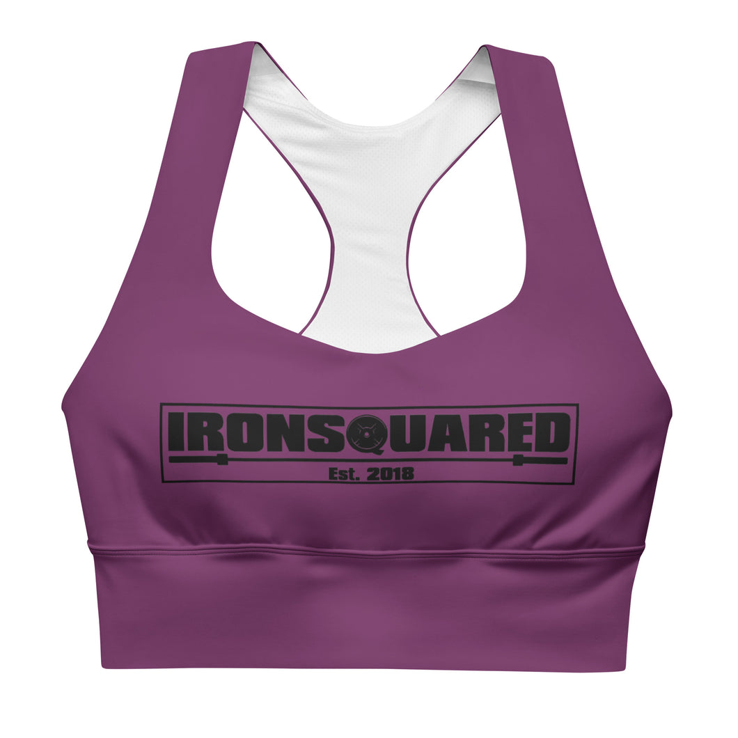 Purple Longline sports bra