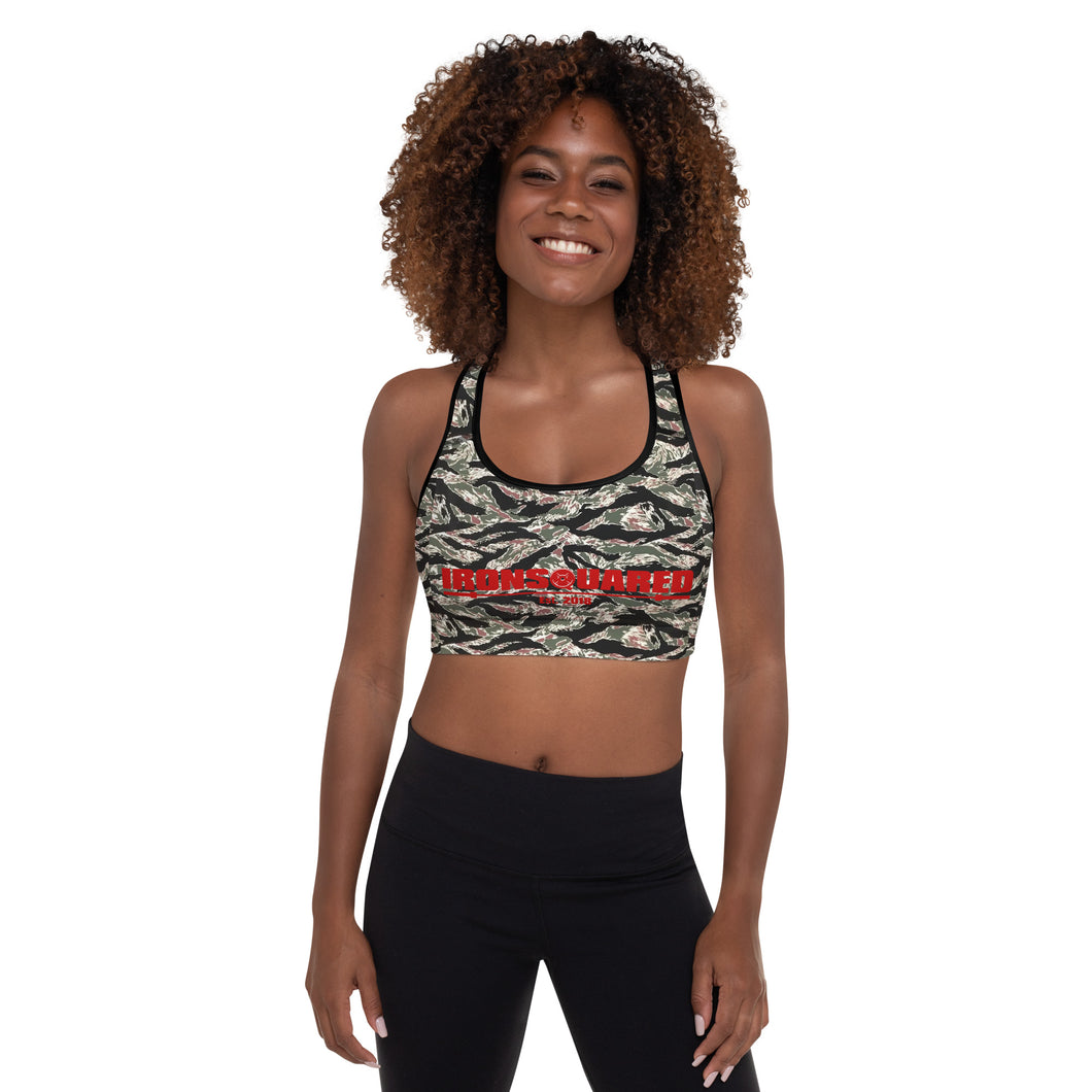 Tiger Striped Padded Sports Bra