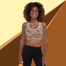 Load image into Gallery viewer, Chocolate Chip Camo Padded Sports Bra