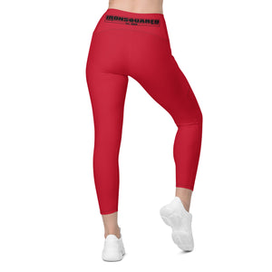 Red Leggings with pockets