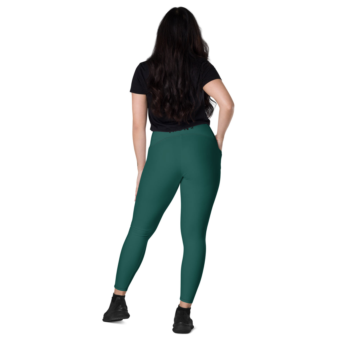 BOLD Green Leggings — IronSquared women's leggings, side view