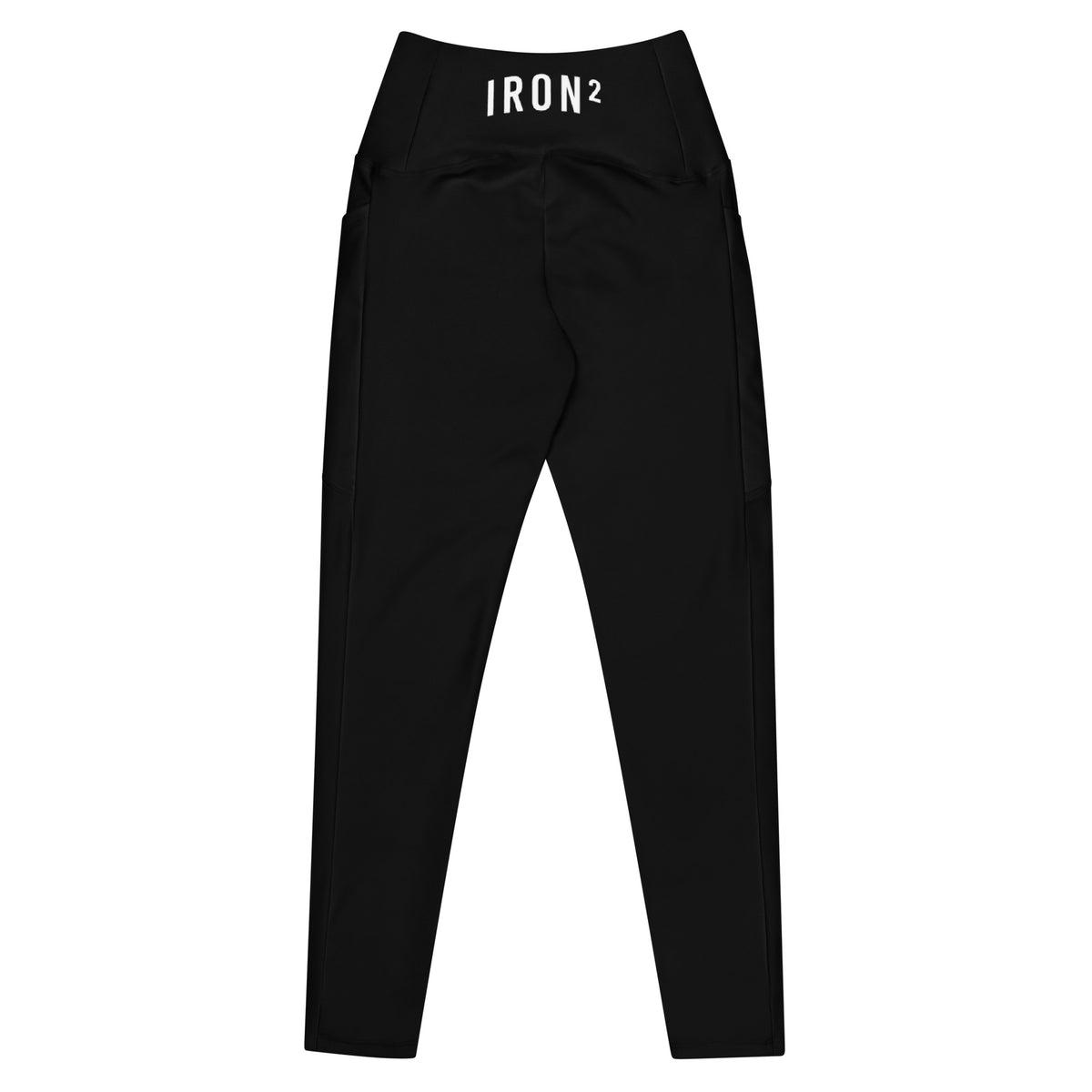 BOLD Black Leggings — IronSquared women's leggings, side view