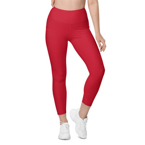 Red Leggings with pockets