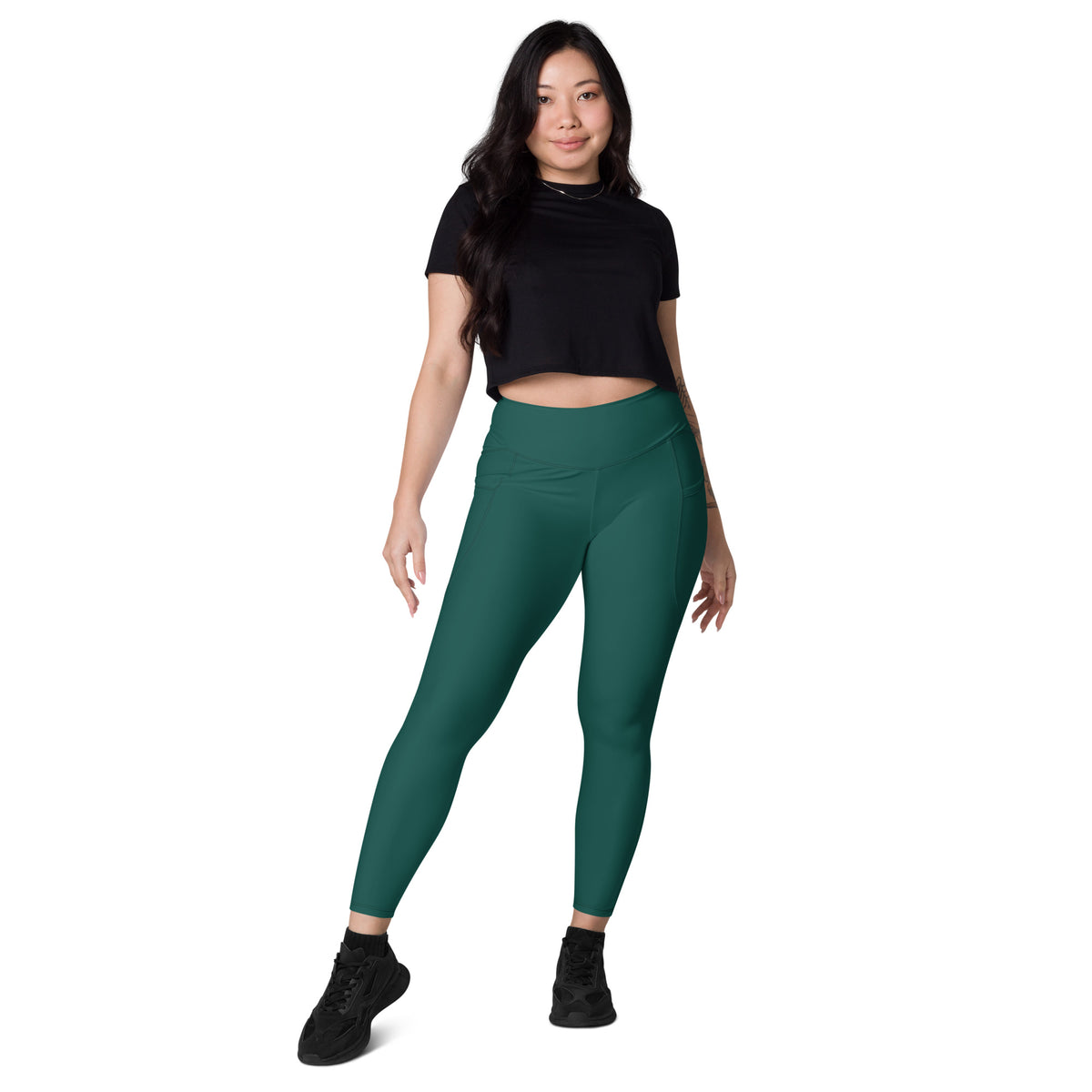 BOLD Green Leggings — IronSquared women's leggings, lifestyle shot