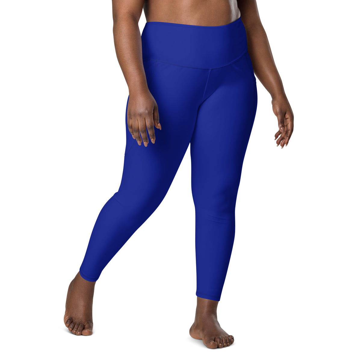 BOLD Blue Leggings — IronSquared women's leggings, back view