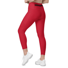 Load image into Gallery viewer, Red Leggings with pockets