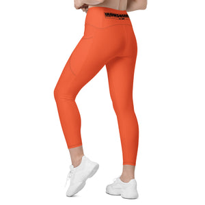 Orange Leggings with pockets
