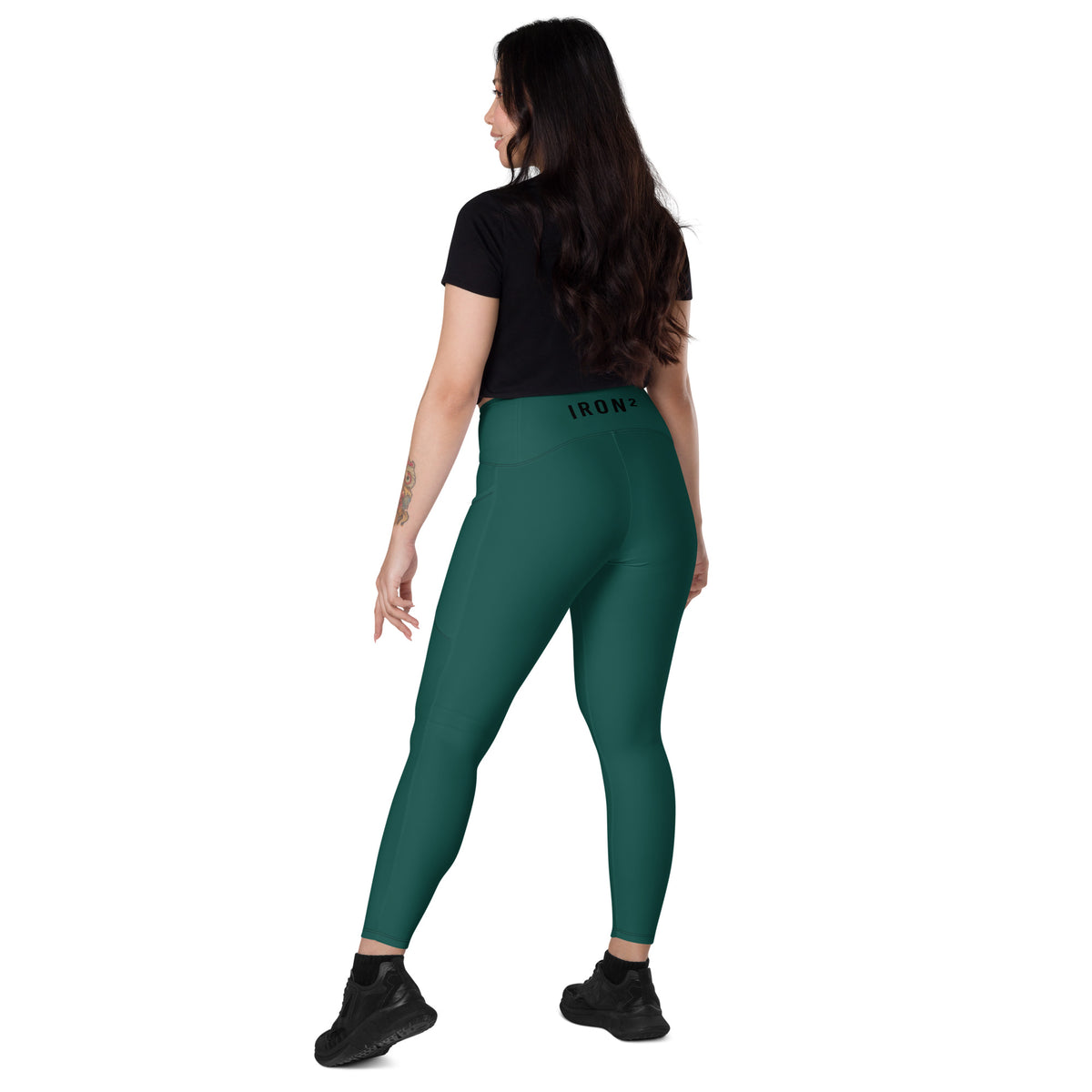BOLD Green Leggings — IronSquared women's leggings, worn in the gym