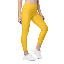 Load image into Gallery viewer, Yellow Leggings with pockets