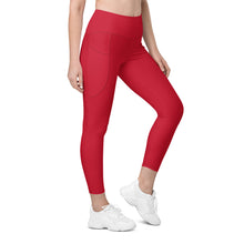 Load image into Gallery viewer, Red Leggings with pockets