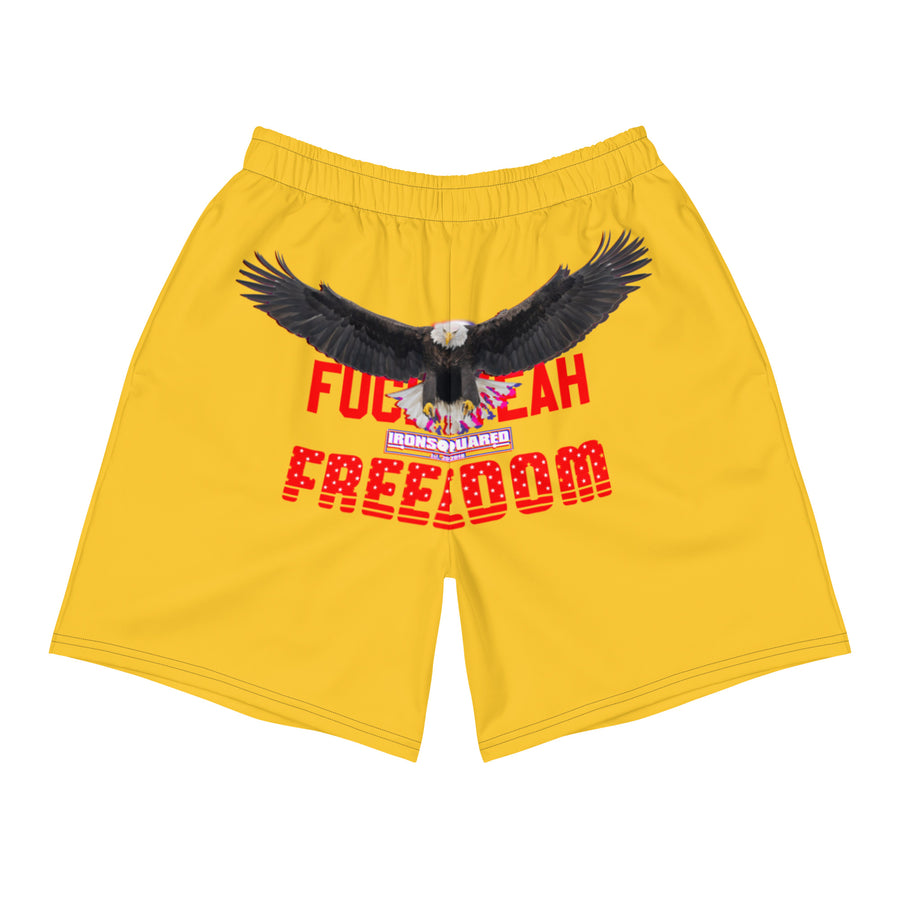 FY Freedom Yellow Shorts — IronSquared shorts, front view