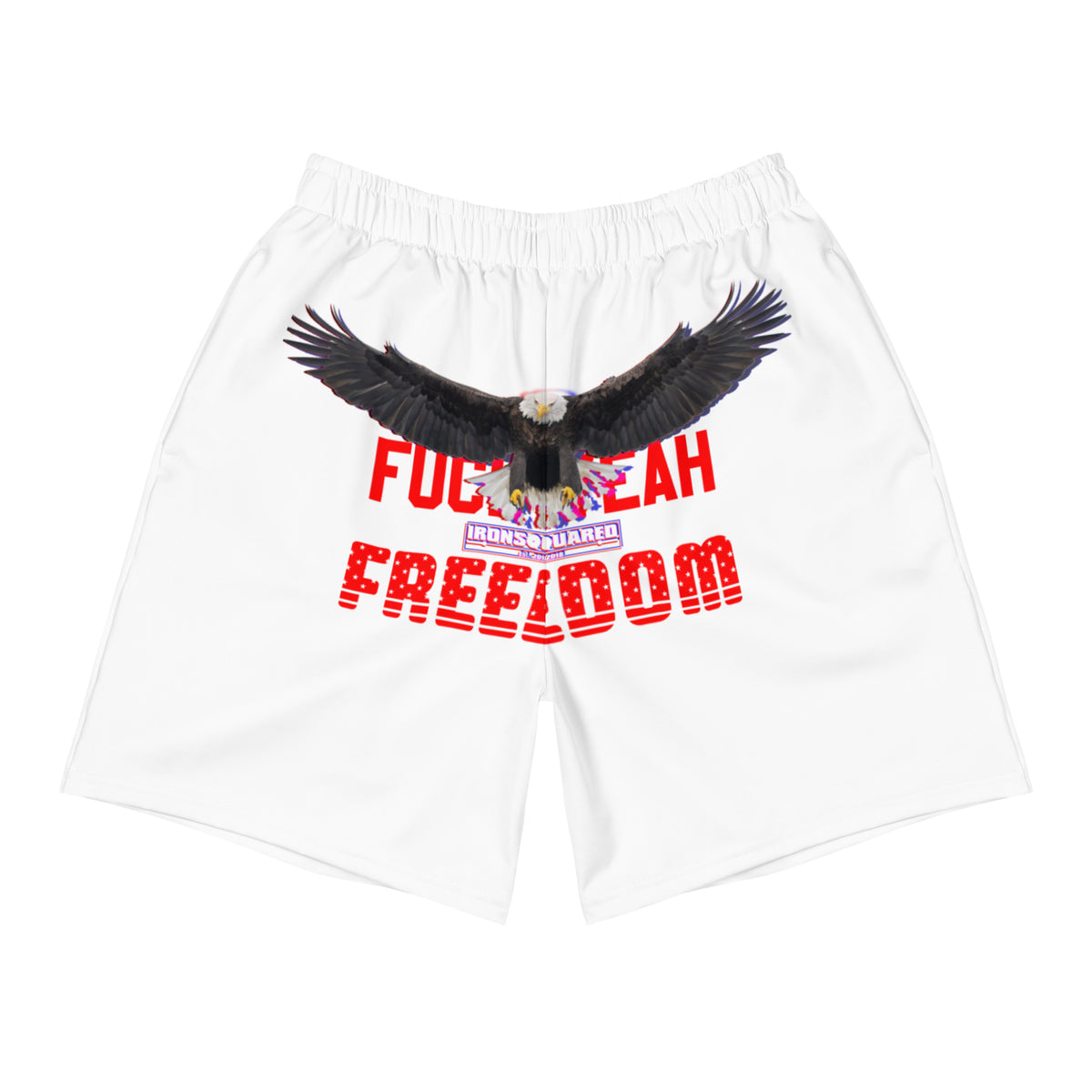 FY Freedom White Shorts — IronSquared shorts, detail view