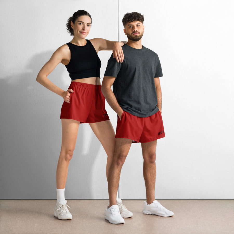 BOLD Red Shorts — IronSquared shorts, front view