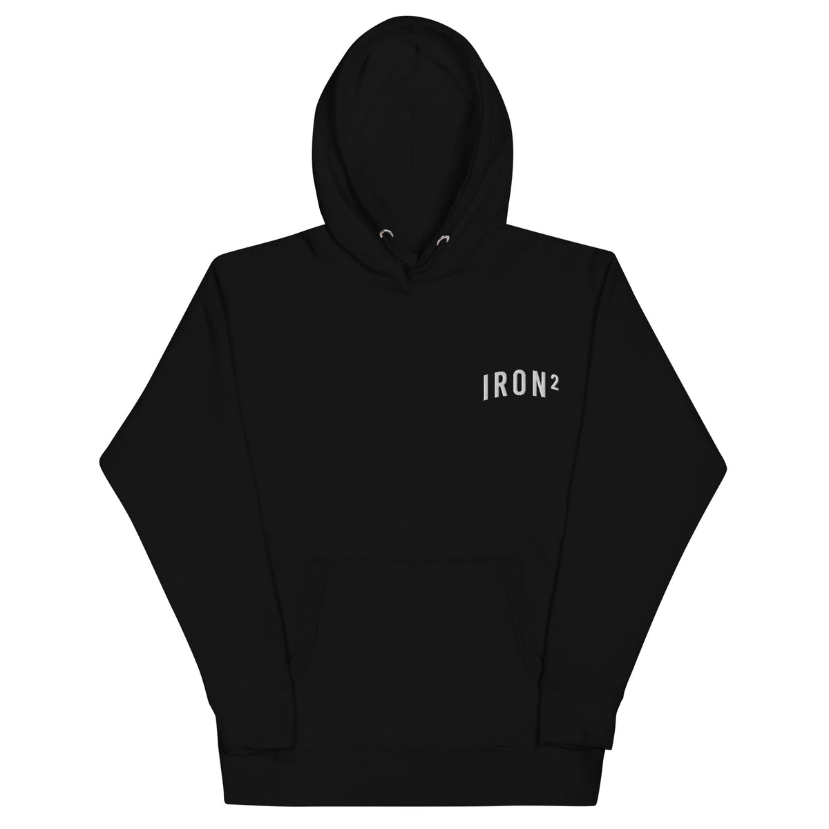 IRON² Sweatsuit Set — Black | Heavyweight Hoodie + Joggers — IronSquared sweatsuit set, back view