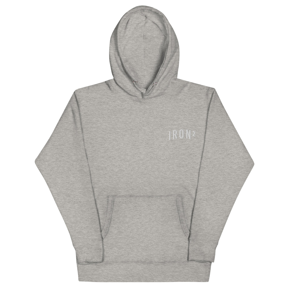 IRON² Sweatsuit Set — Grey | Heavyweight Hoodie + Joggers — IronSquared sweatsuit set, front view