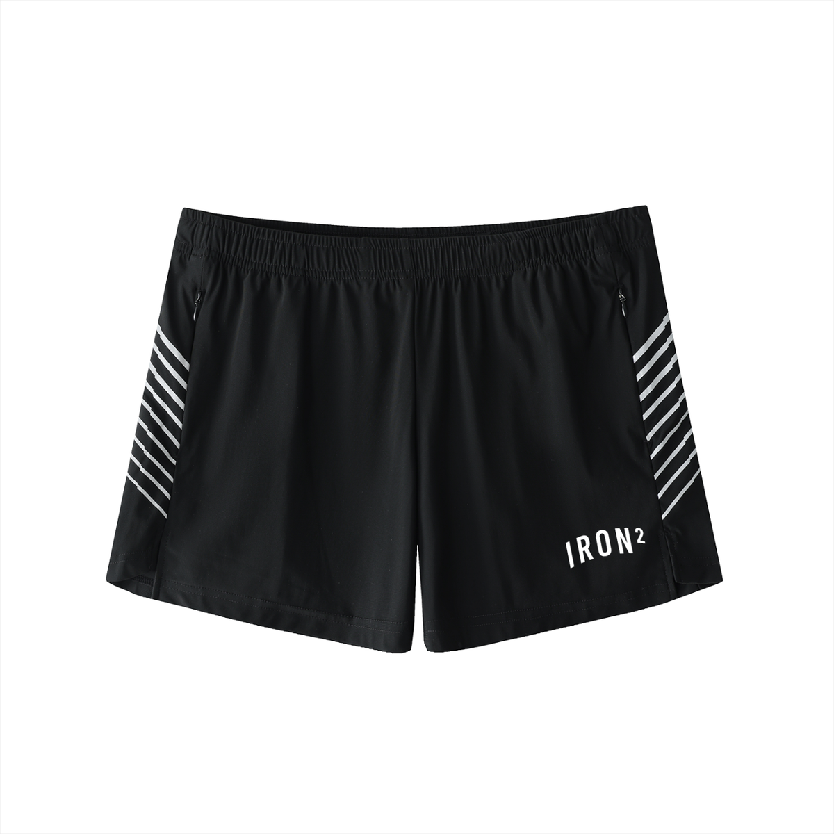 Men's Side-Stripe Performance Shorts — IronSquared men's shorts, front view