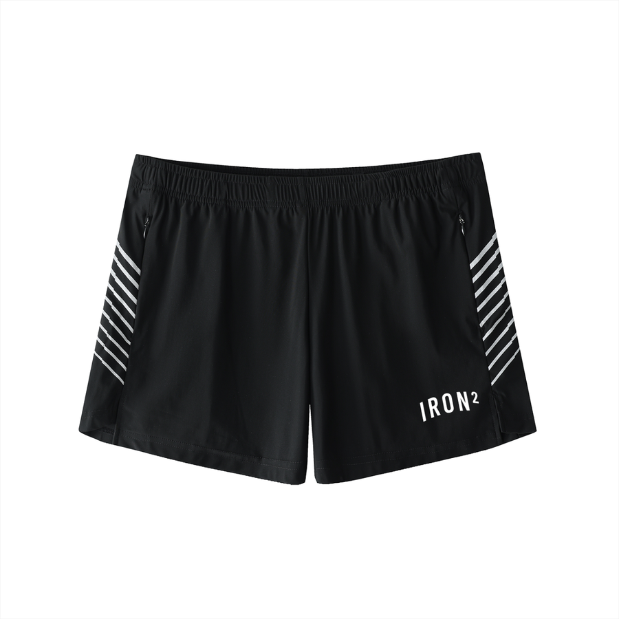 Men's Side-Stripe Performance Shorts — IronSquared men's shorts, front view