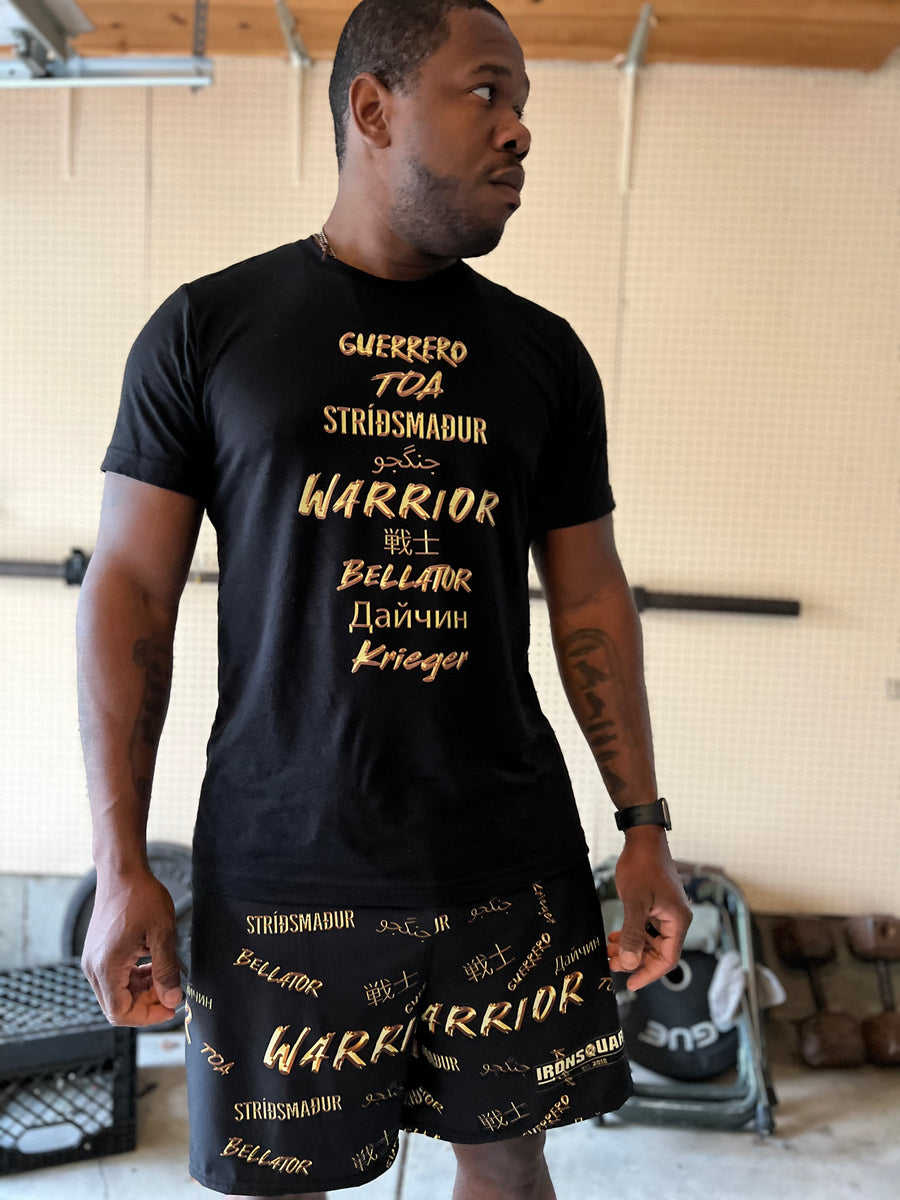 Warrior Gold T-shirt — IronSquared t-shirt, front view