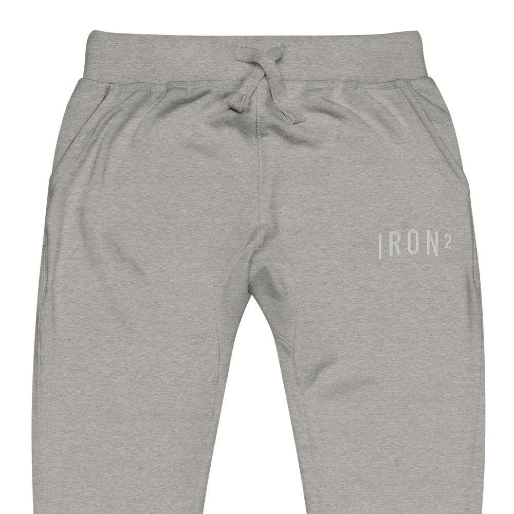 IRON² Sweatsuit Set — Grey | Heavyweight Hoodie + Joggers — IronSquared sweatsuit set, back view