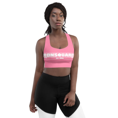 Pink Longline sports bra