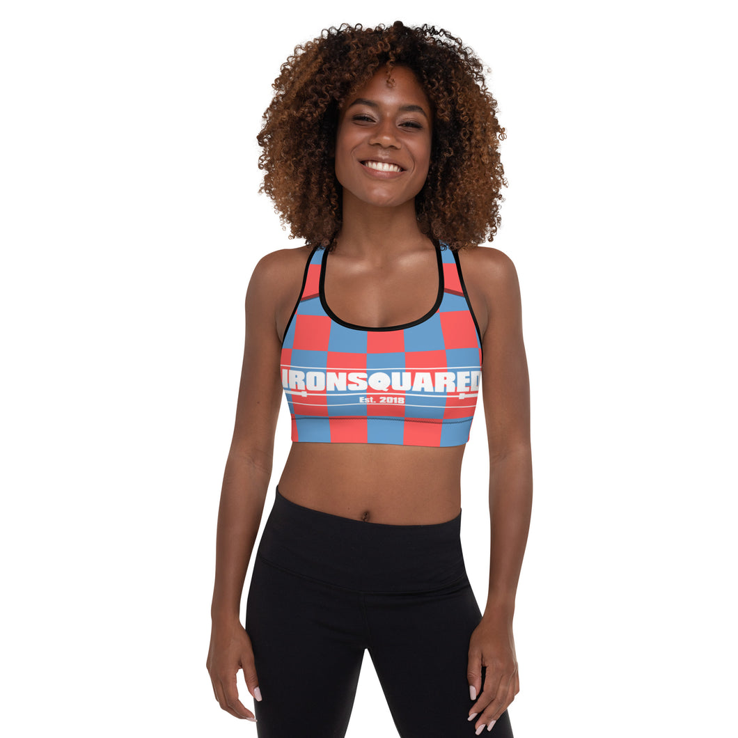 Summer Squares Sports Bra