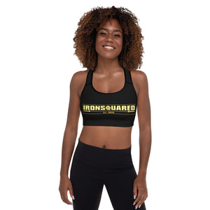 Gold Logo Sports Bra