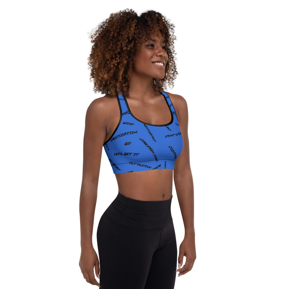 Motivation Sports Bra — IronSquared women's sports bra, worn in the gym