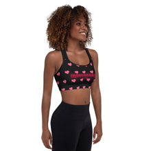 Load image into Gallery viewer, Hearts Black Sports Bra