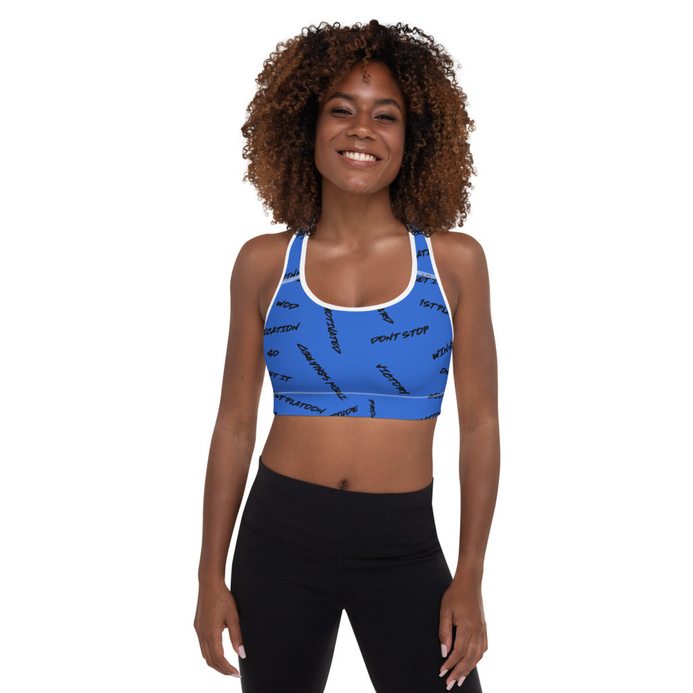 Motivation Sports Bra — IronSquared women's sports bra, back view