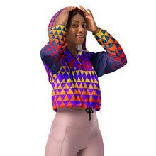 Load image into Gallery viewer, Women’s Triangles 2.1 cropped windbreaker