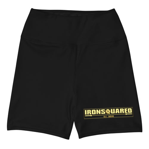 Gold Logo Yoga Shorts