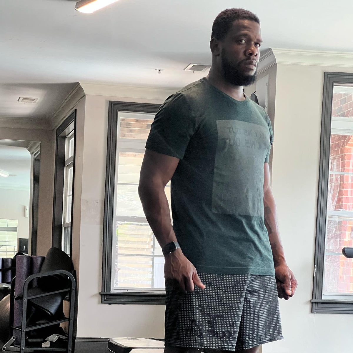 Moons Out Goons Out WOD Shorts — IronSquared shorts, fabric detail