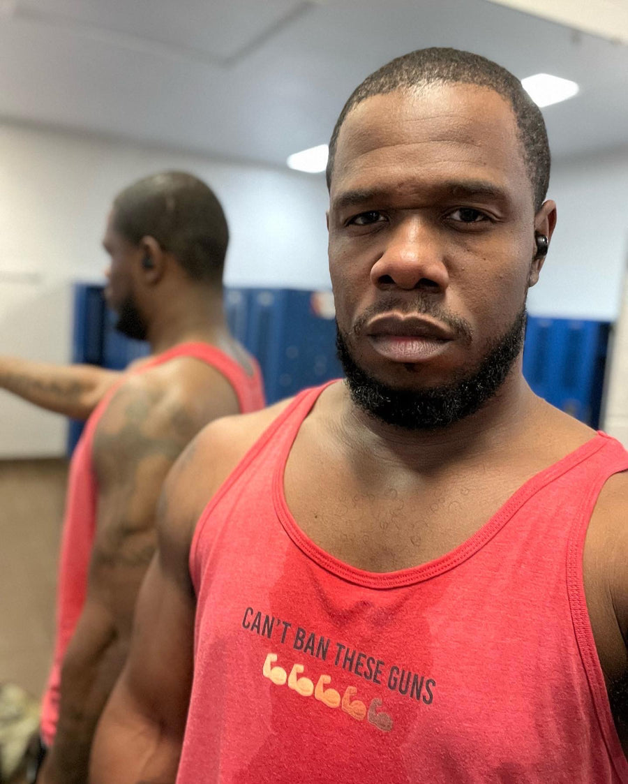 Can't Ban these Guns — IronSquared apparel, front view