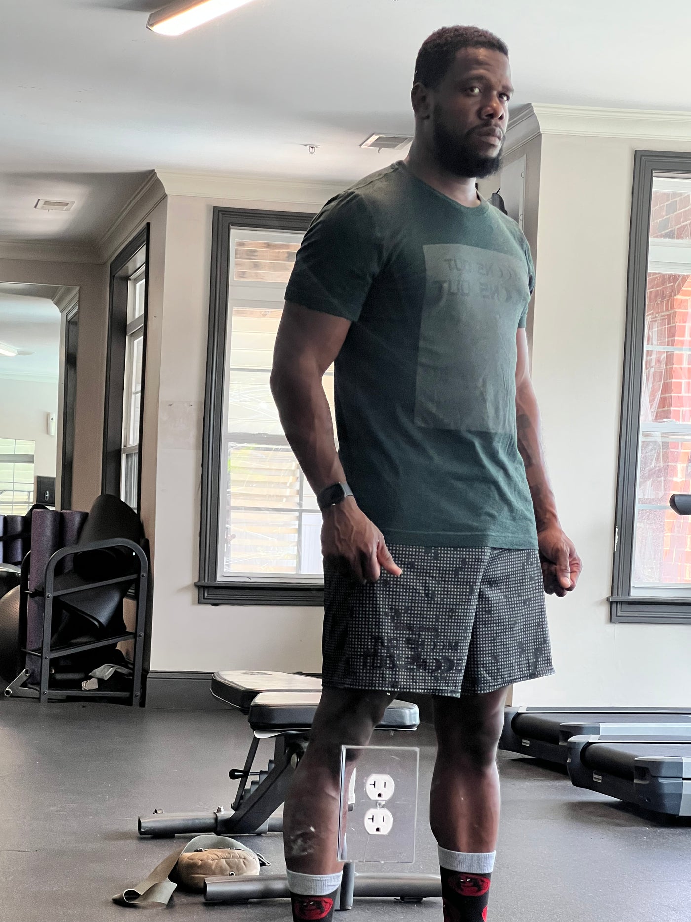 Moons Out Goons Out WOD Shorts — IronSquared shorts, lifestyle shot