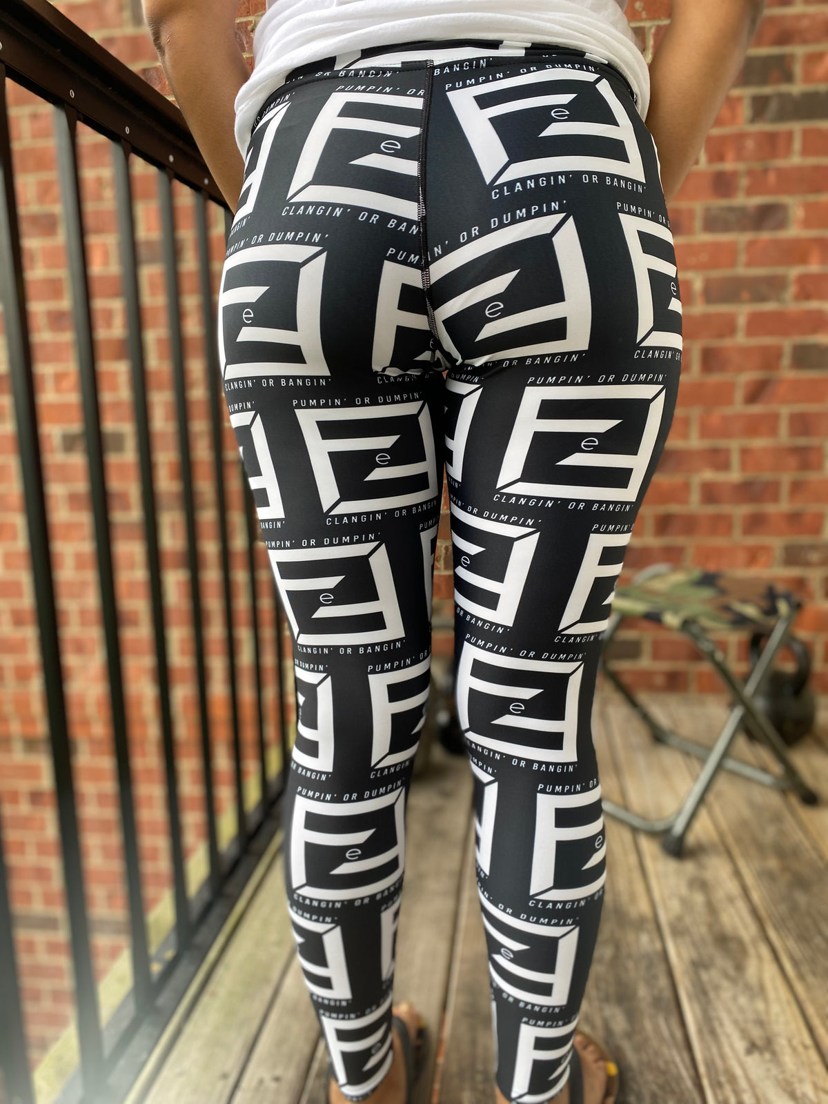 Pumpin' or Dumpin' 3.0 Leggings — IronSquared women's leggings, side view